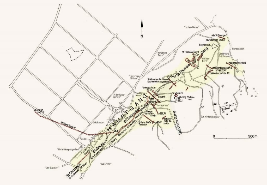 Karte Stollen im Eisenberg